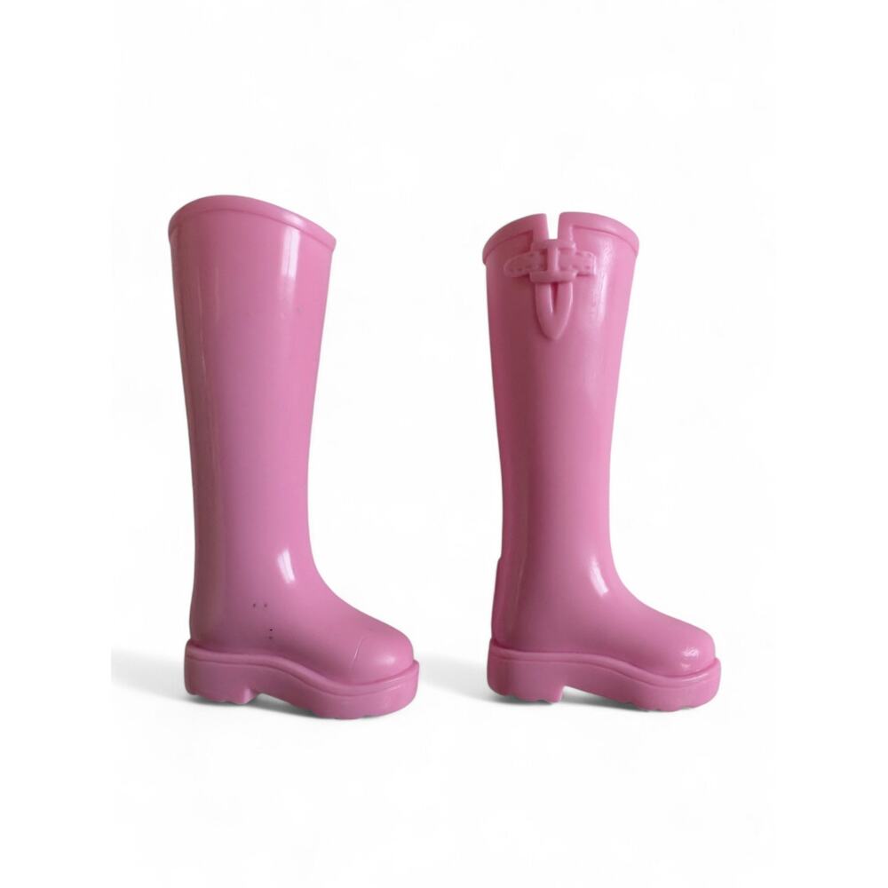 Pre-owned Barbie Doll Pink Rainboots Shoes Barbie FashionistasTall Boots